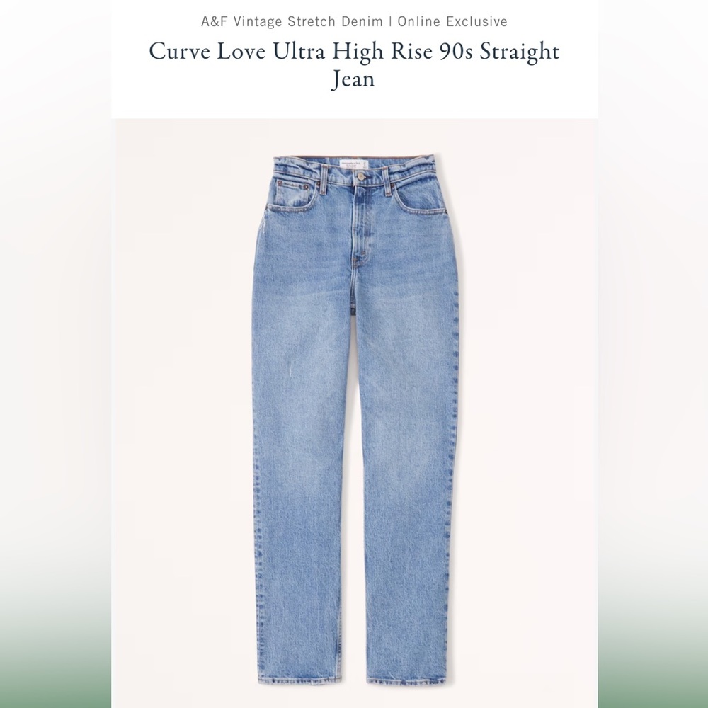 Abercrombie Curve Love High Rise Straight Jeans